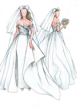 Load image into Gallery viewer, Custom wedding dress sketch - DESIGN YOUR GOWN
